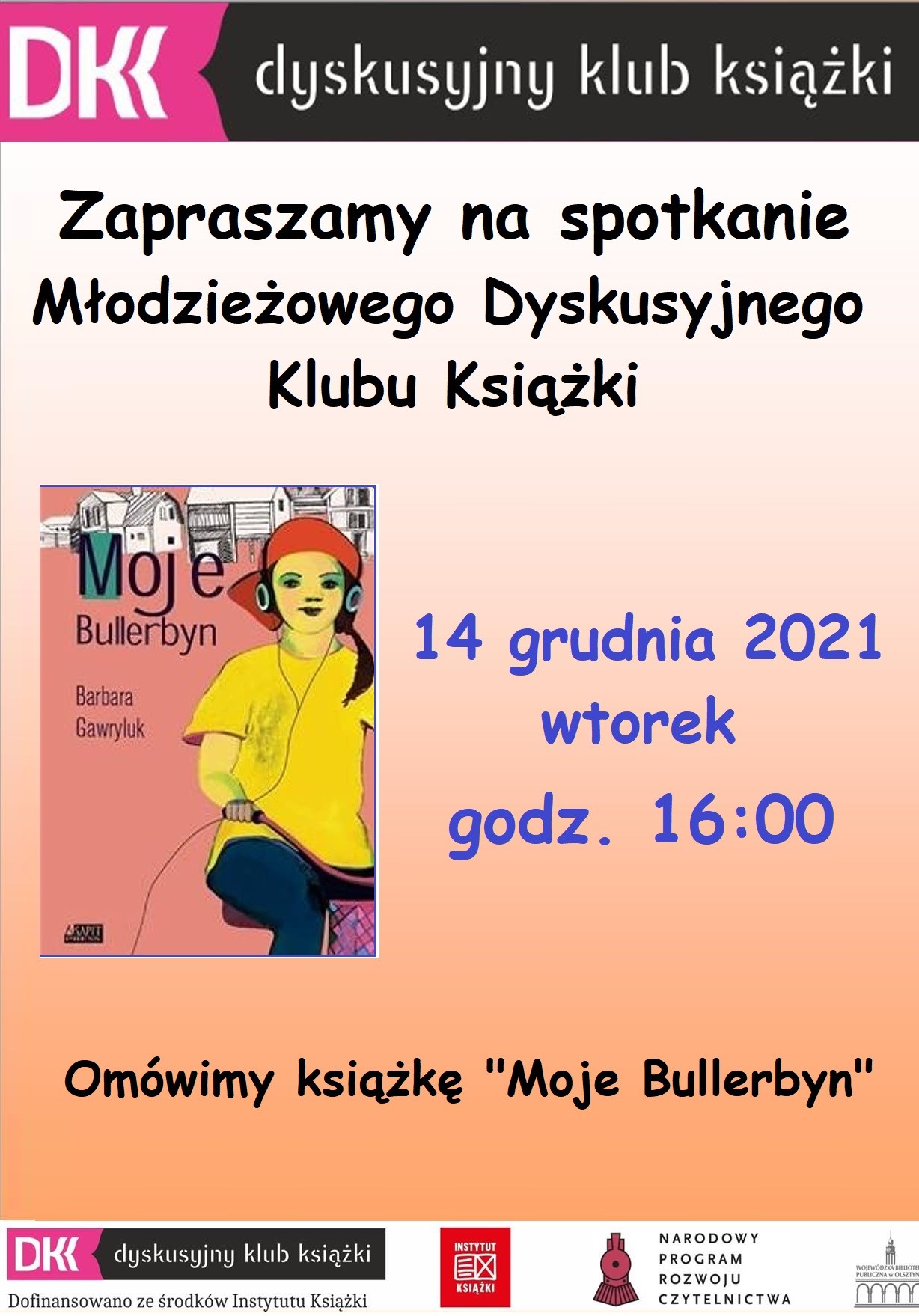 plakat informujący o spotkaniu Młodzieżowego DKK