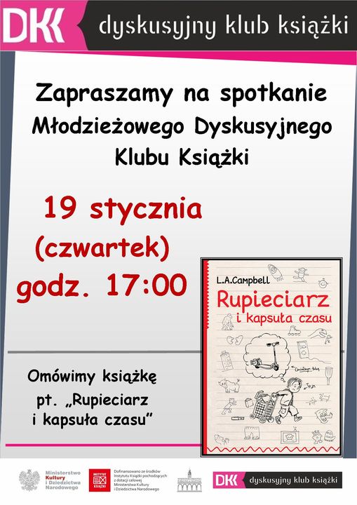 plakat informujący o spotkaniu DKK dla młodzieży