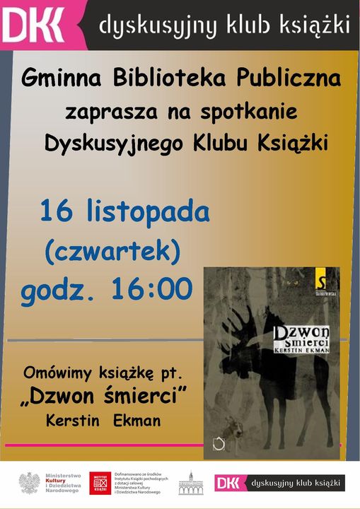plakat informujący o spotkaniu DKK